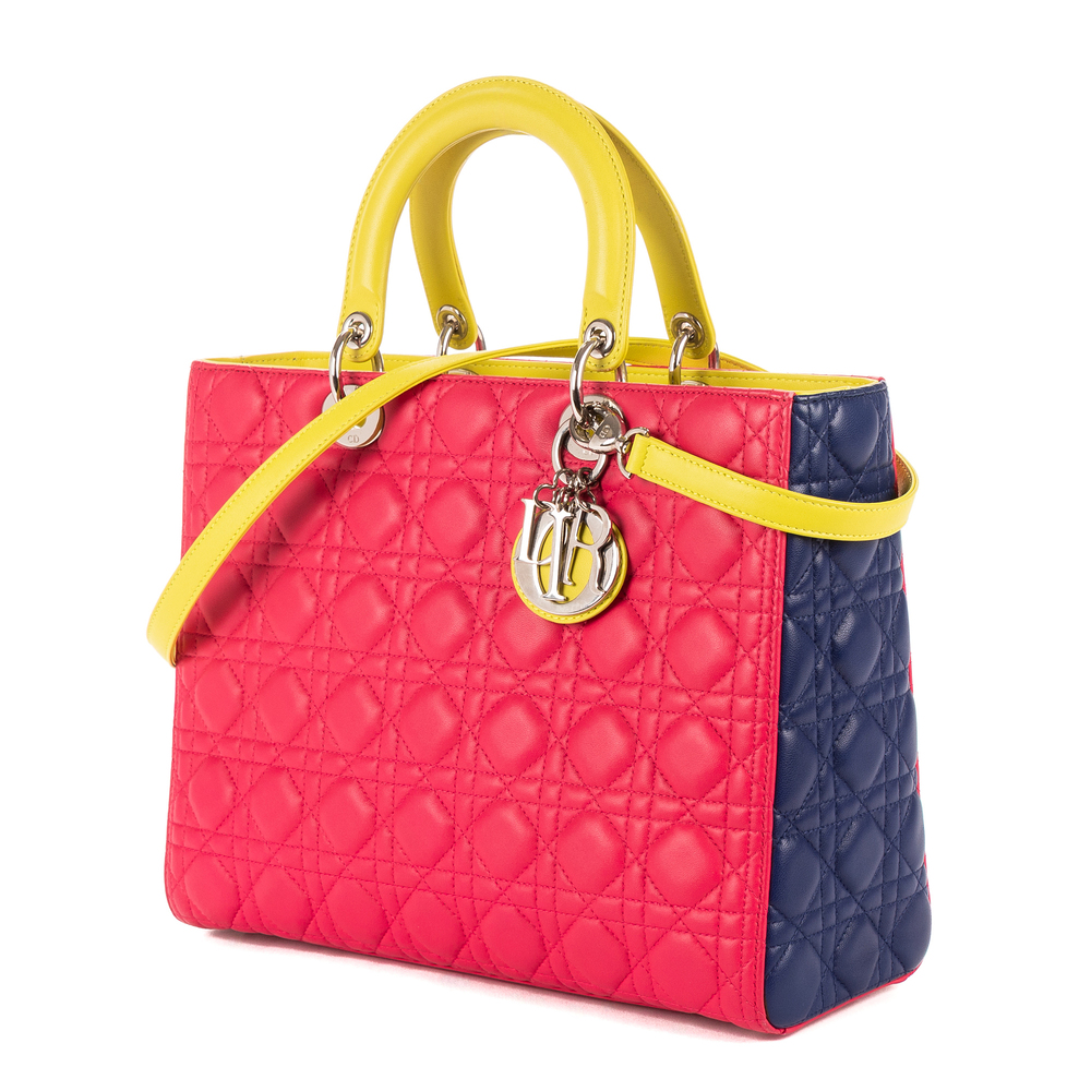 Christian Dior Lady Dior Tricolor Large - Picture 2 of 11